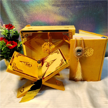 Elegant Luxury Quran Gift Set Golden #7864