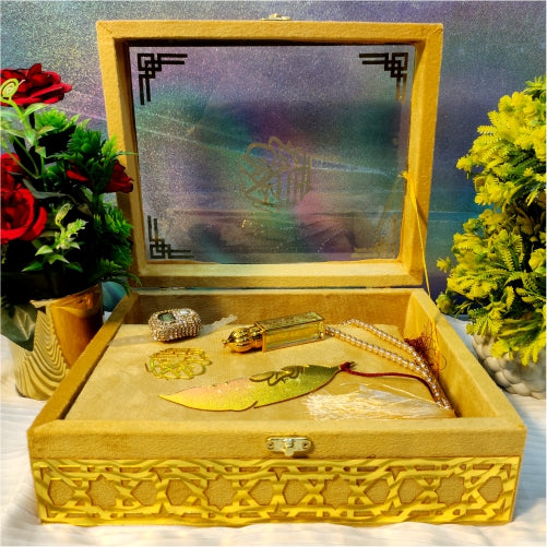 Elegant Luxury Quran Gift Set Golden #7864