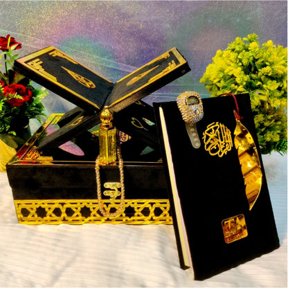 Elegant Luxury Quran Gift Set Black #7864