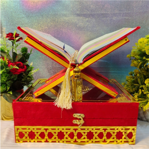 Elegant Luxury Quran Gift Set Red #7864