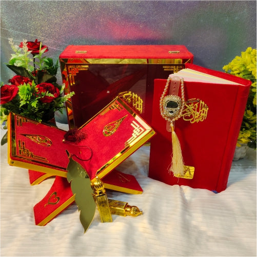 Elegant Luxury Quran Gift Set Red #7864